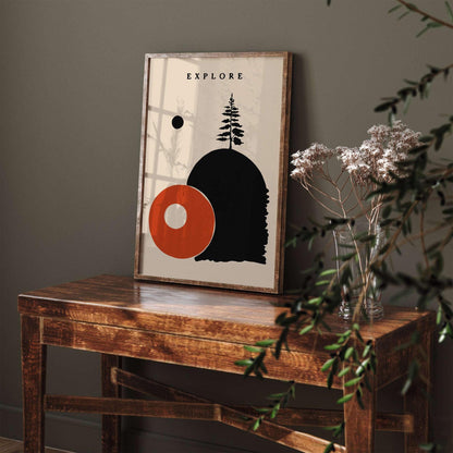 Explore Modern Minimalist Travel Poster