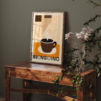 Buongiorno - Italian Coffee Minimalist Poster