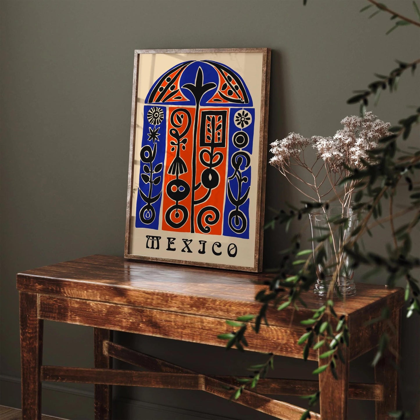 Ethnic Abstract Mexico Travel Poster