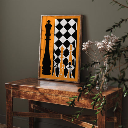 Retro Chess Poster Print