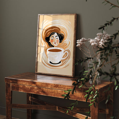 Coffee Girl Kitchen Wall Art