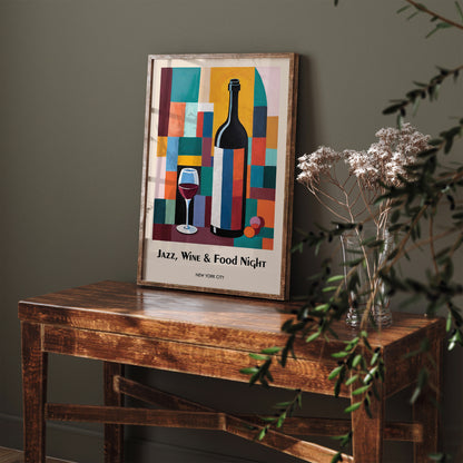 Jazz & Wine NYC Festival Art Print