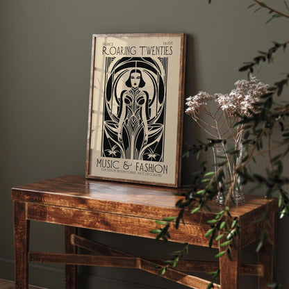 Art Deco Roaring Twenties Woman Poster