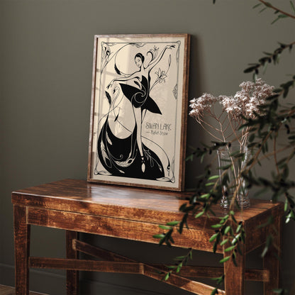 Swan Lake Ballet Art Nouveau Poster