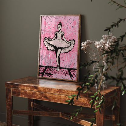 Jaloux French Ballerina Pink Poster