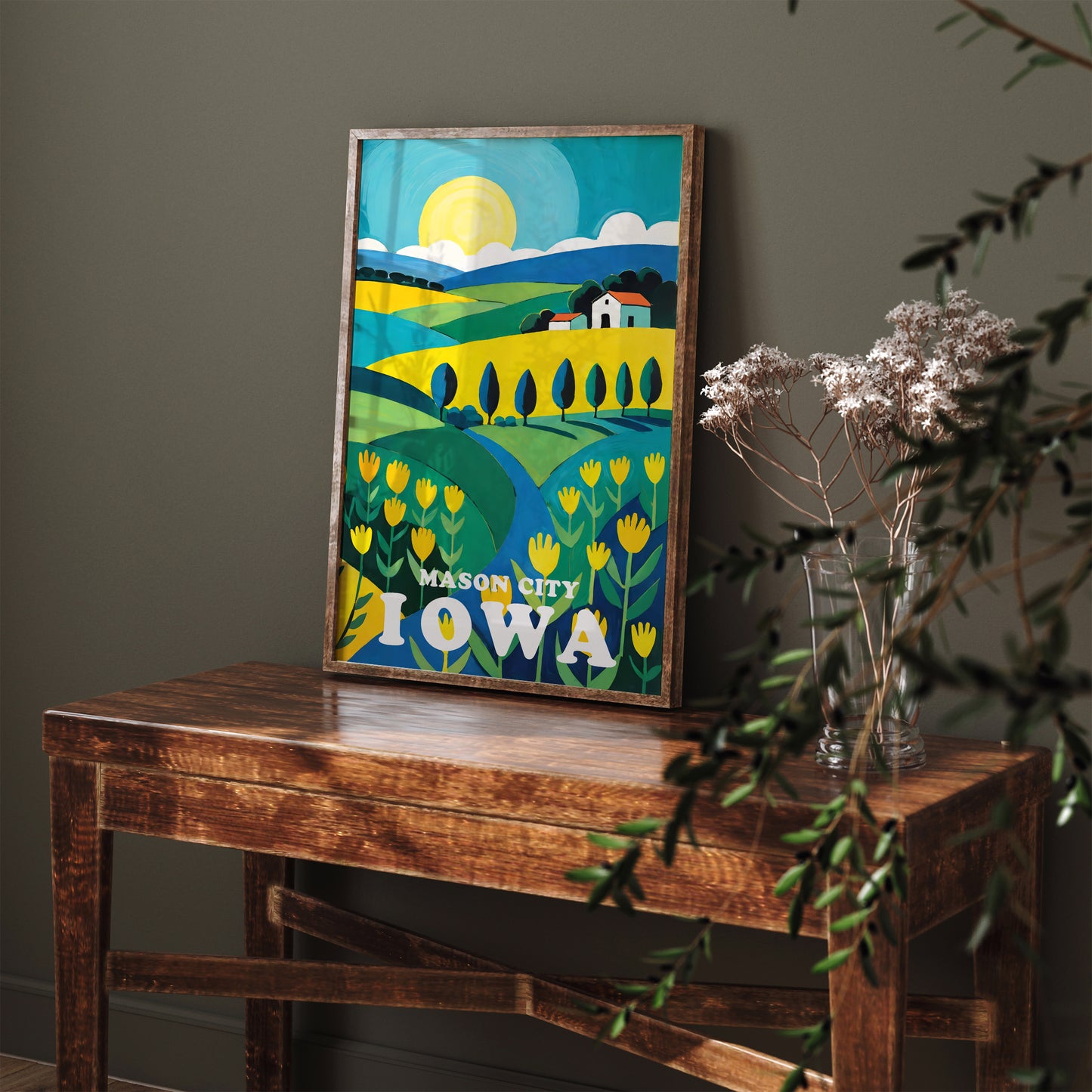 Mason City Iowa Travel Wall Art Poster