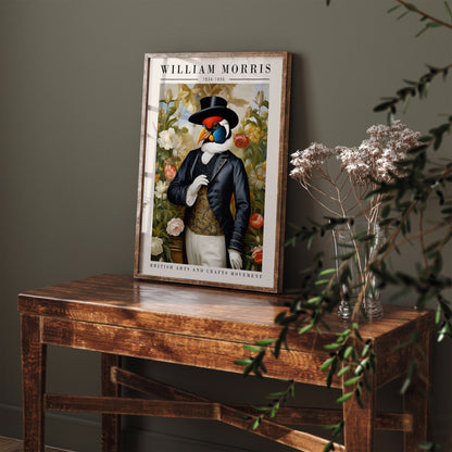 William Morris Vintage Bird & Floral Art Print