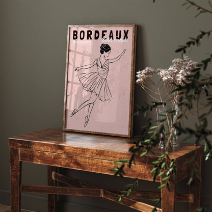 Bordeaux French Ballerina Poster