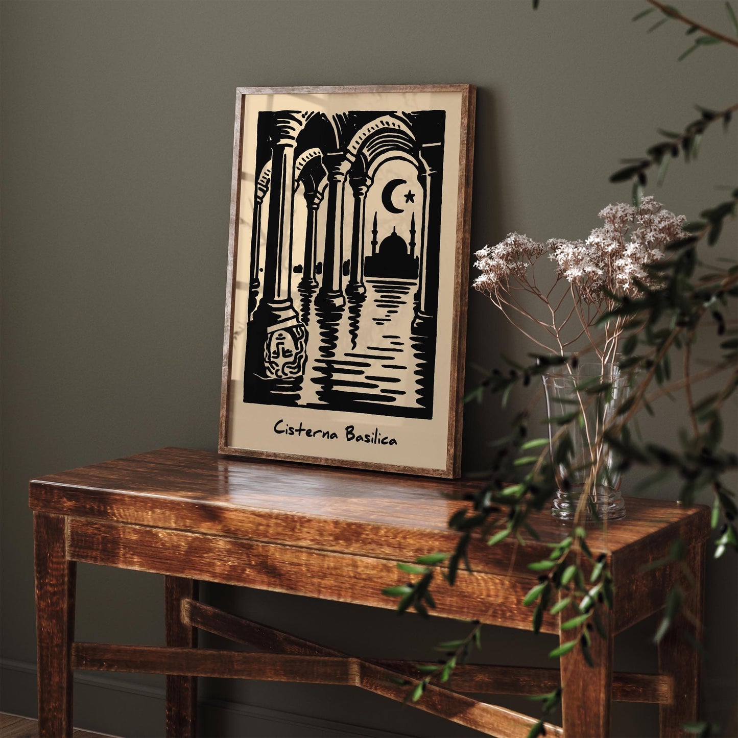 Istanbul Cistern Print - Turkey Travel Poster