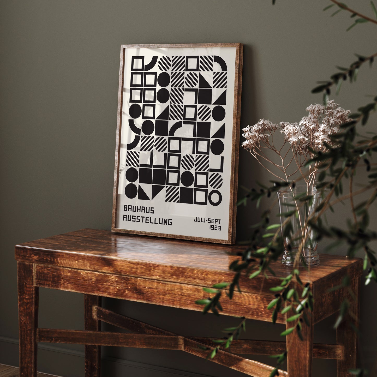 Bauhaus 1923 Black and White Poster