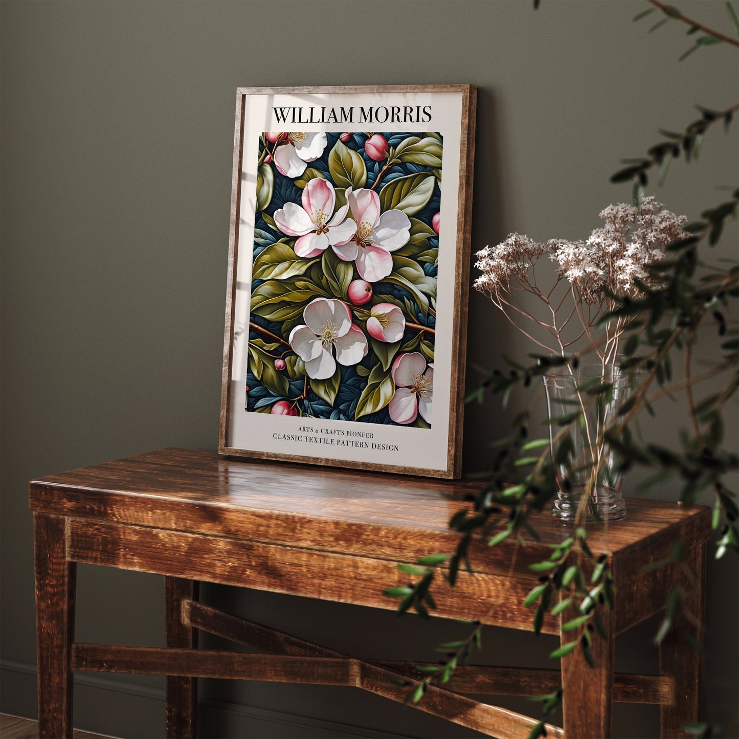 Classic William Morris Art: Textile 19th Century Botanical