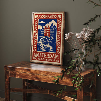 Amsterdam City Poster - Travel Art Print
