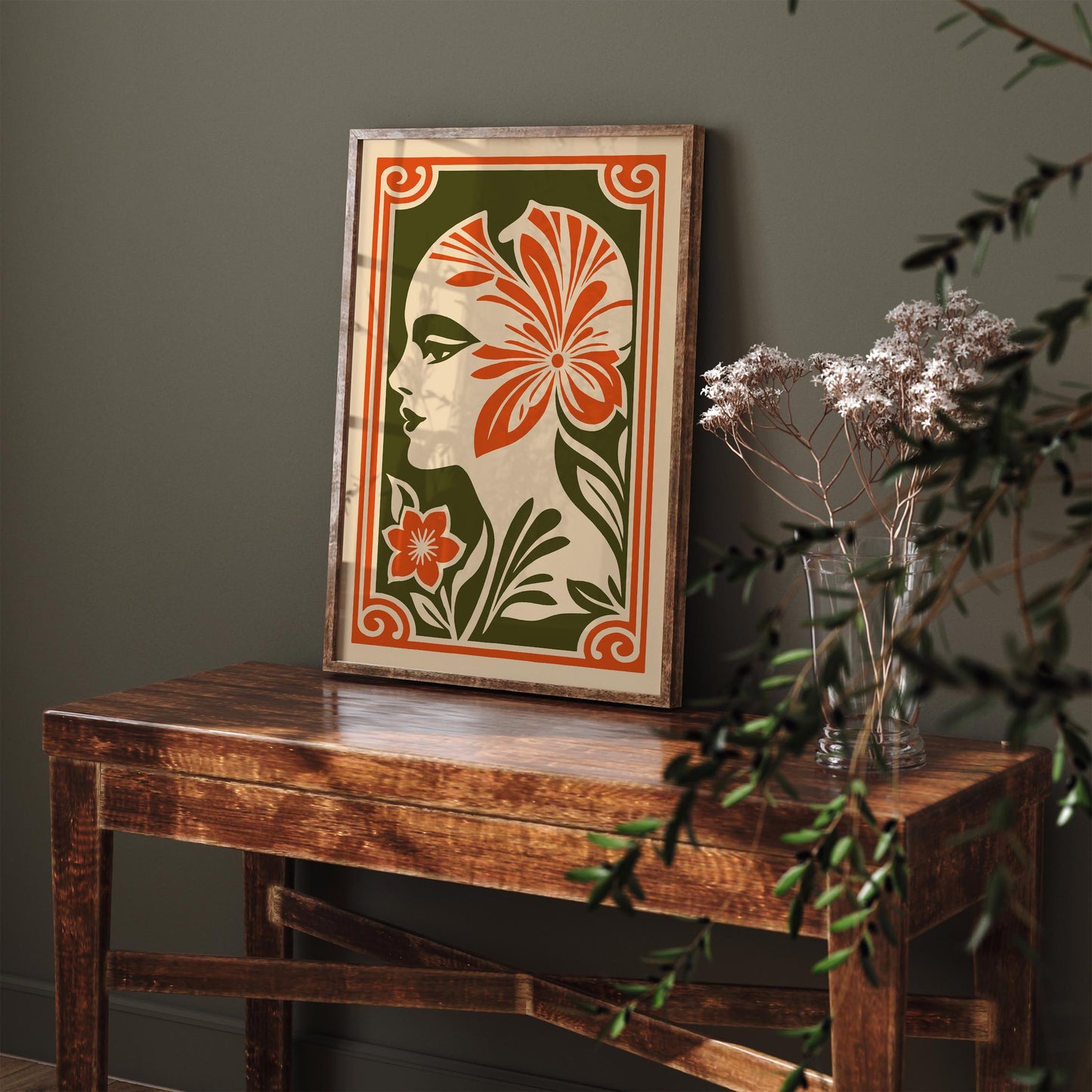 Art Deco Woman Portrait Poster