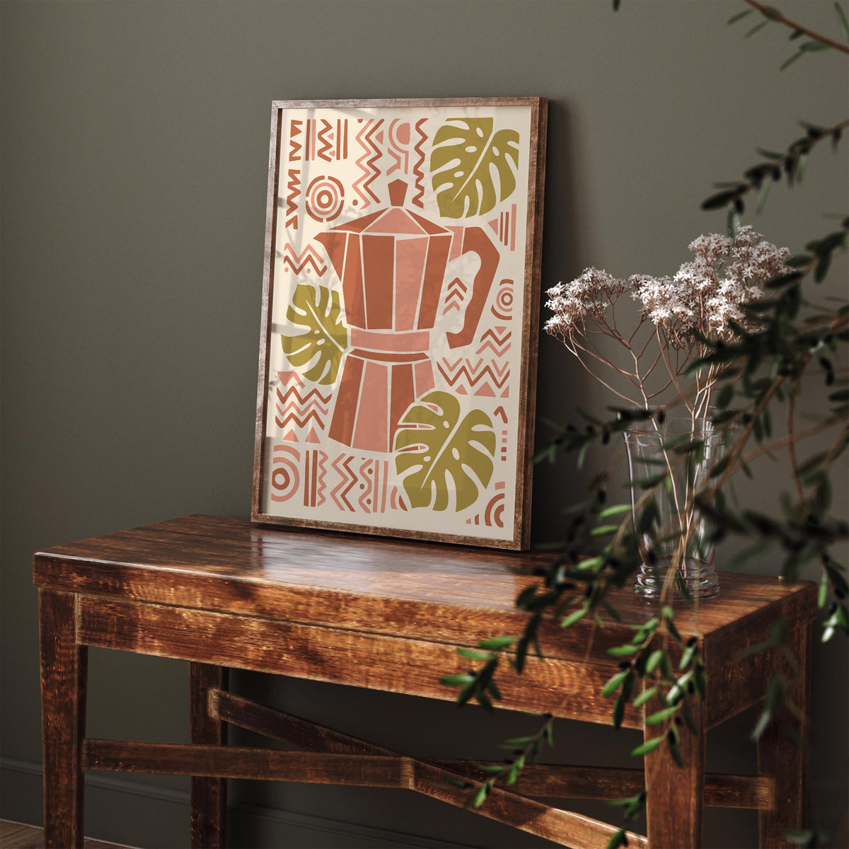 Boho Chic Moka Pot Poster