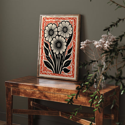 Retro Licnout Floral Wall Art