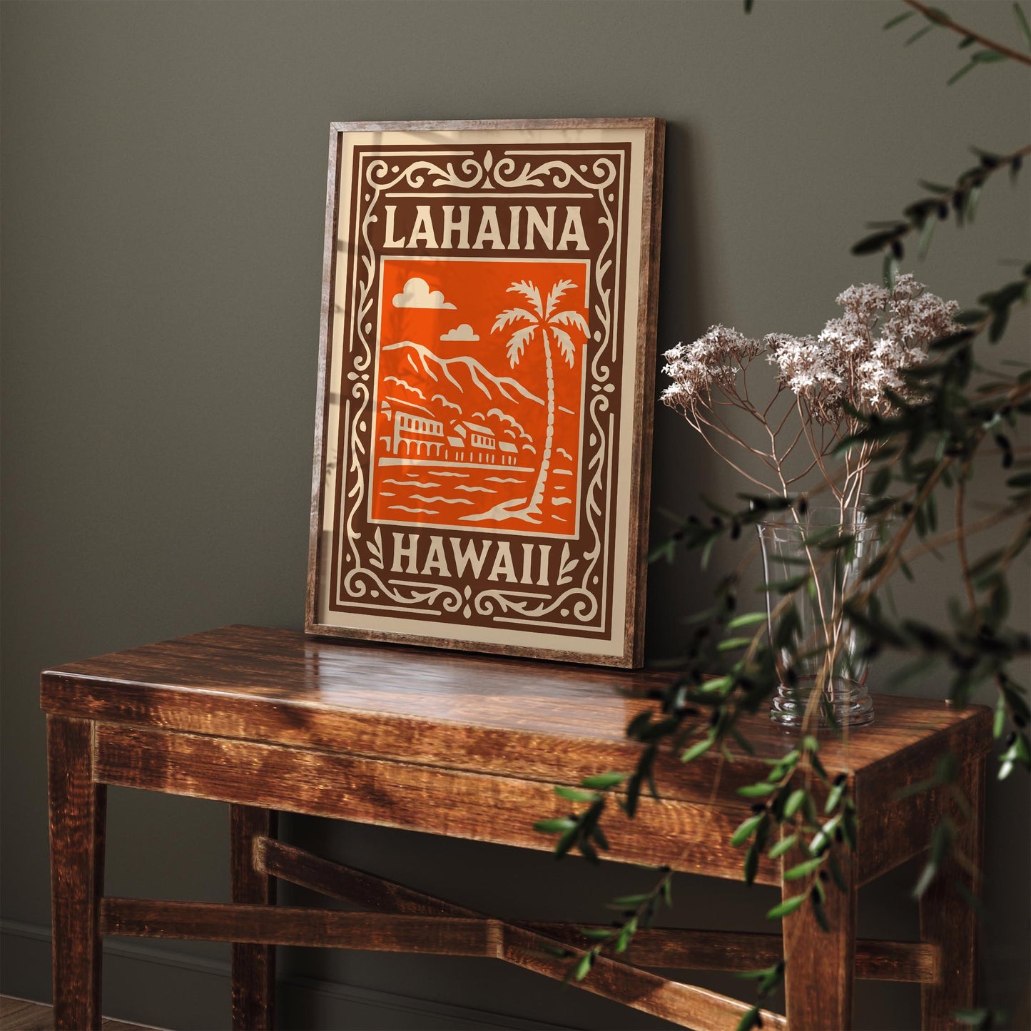 Lahaina Hawaii Travel Poster