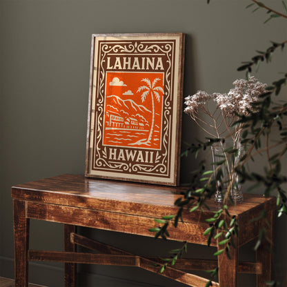 Lahaina Hawaii Travel Poster