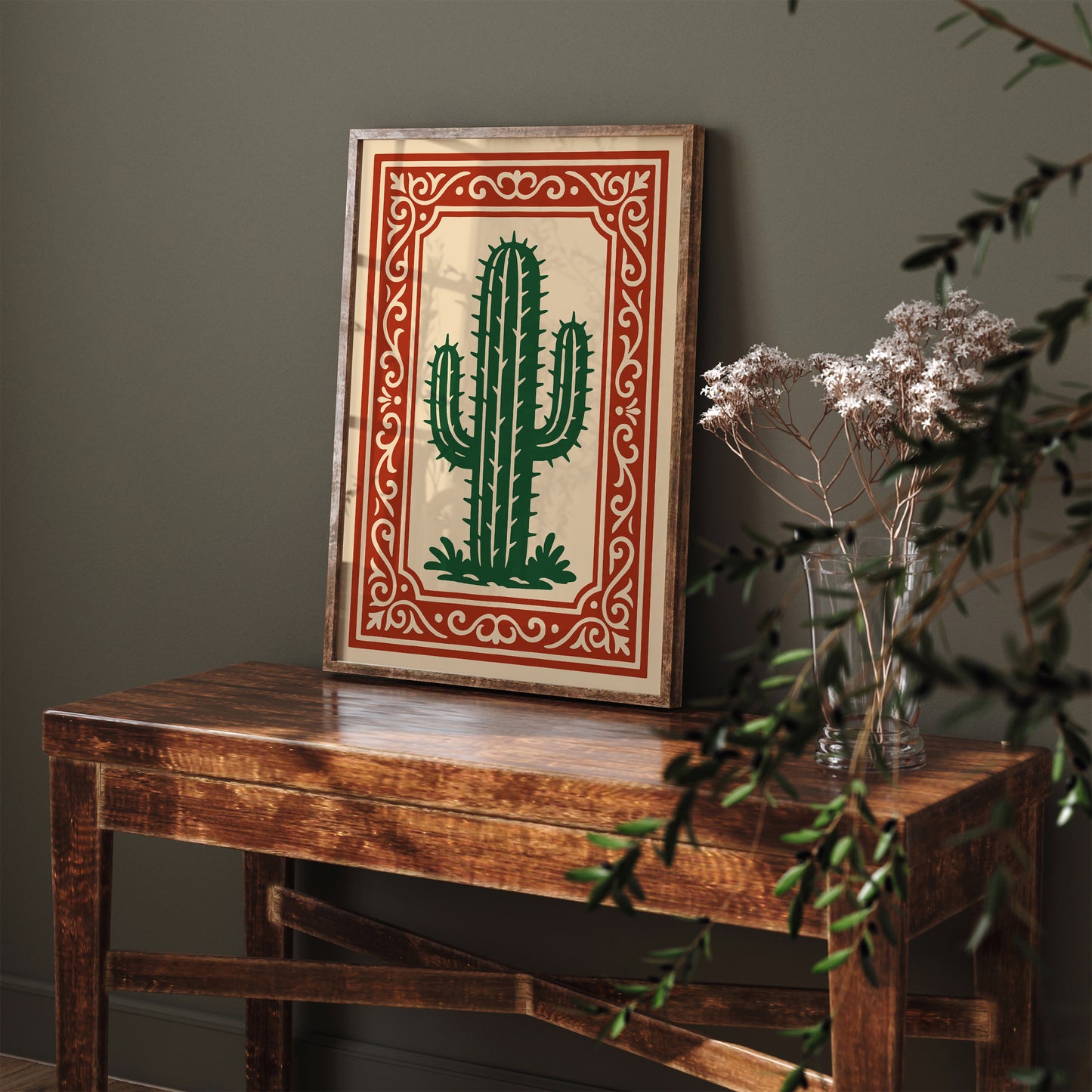 Cacti Art Print - Rococo Botanical Wall Art Poster