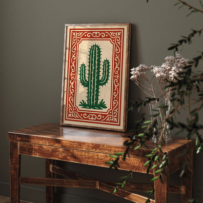 Cacti Art Print - Rococo Botanical Wall Art Poster
