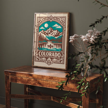 Colorado Travel Poster - Retro Landscape Wall Art