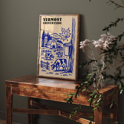 Vermont Countryside Travel Poster