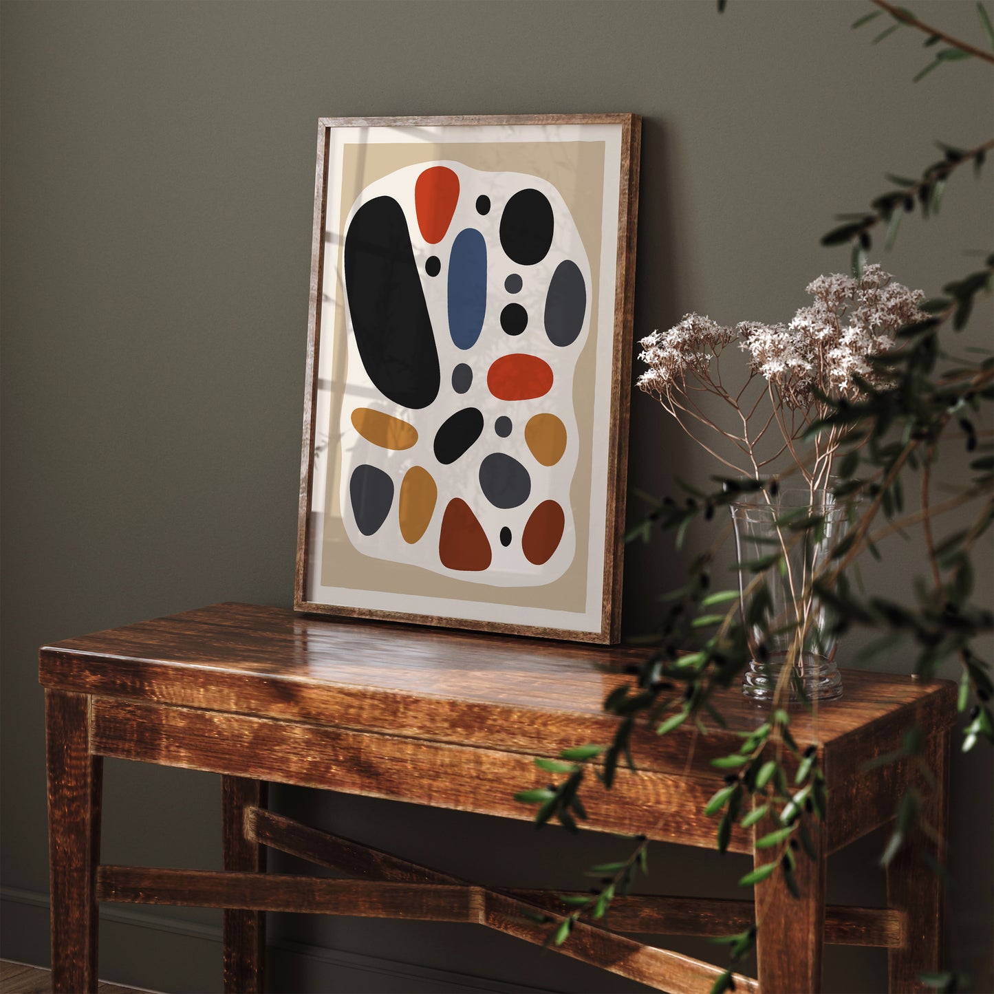 Abstract Boho Stones Poster