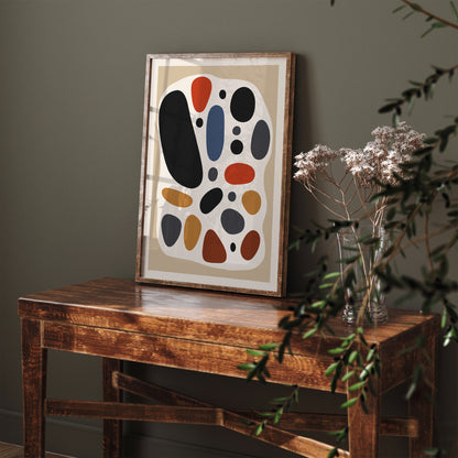 Abstract Boho Stones Poster