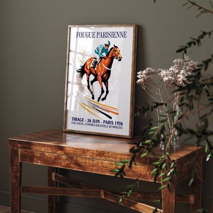 Vintage Horse Racing French Poster