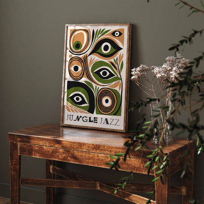 Jungle Jazz Abstract Eyes Wall Art