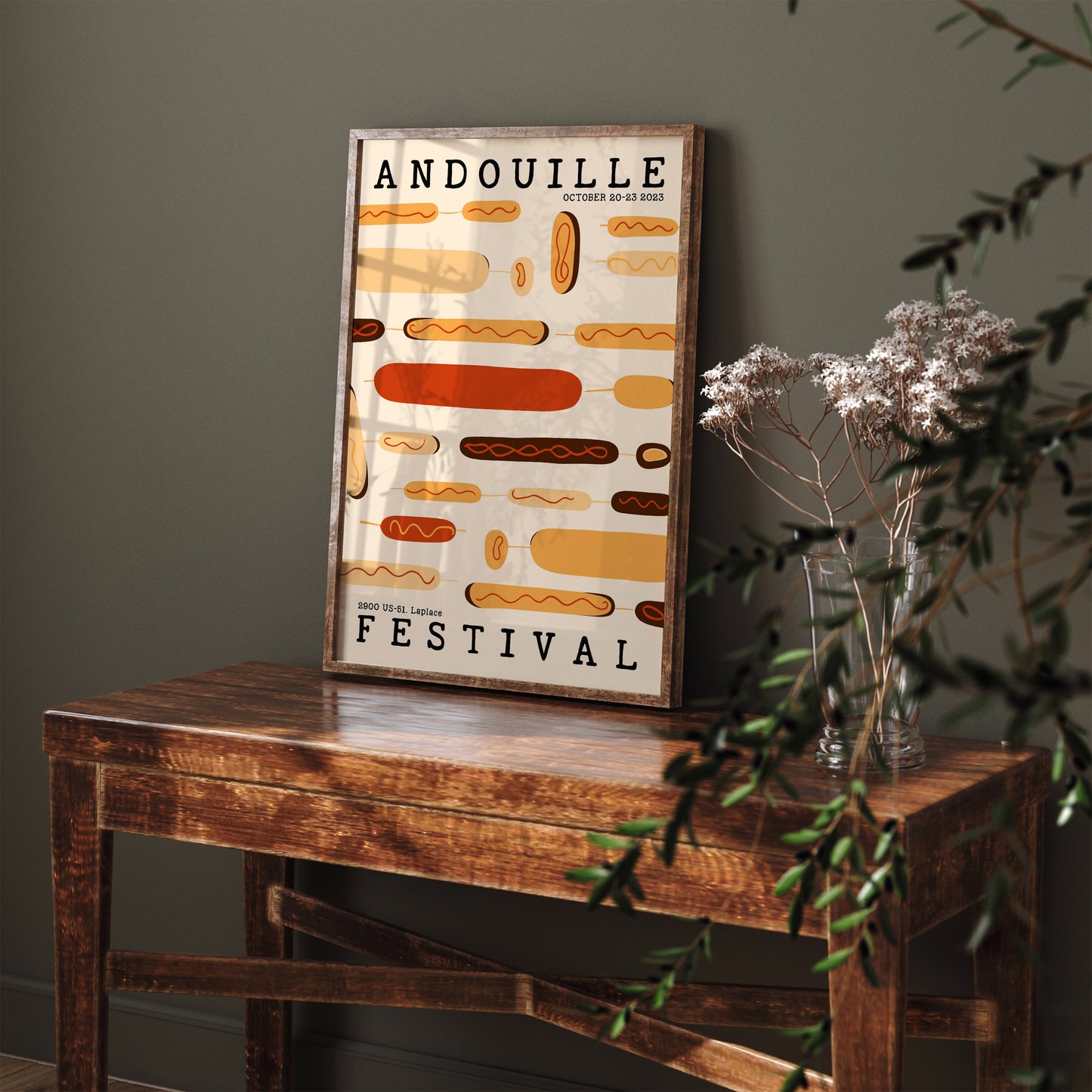 Andouille Sausage Festival 2023 Retro Poster