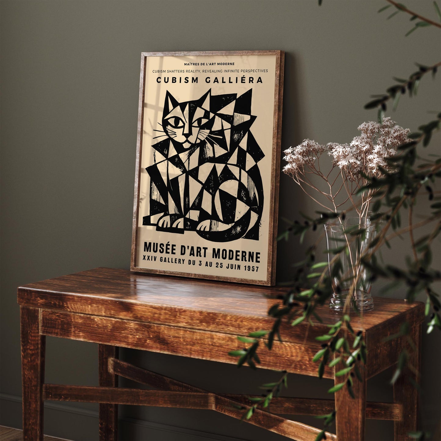 Cubism Galliera Exhibition Poster – Modern Art Print