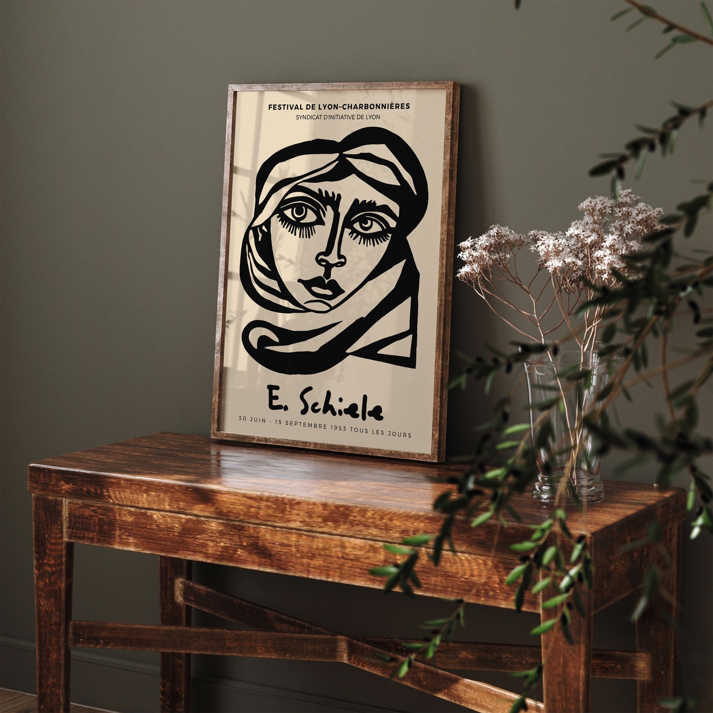 Egon Schiele Girl Face Poster