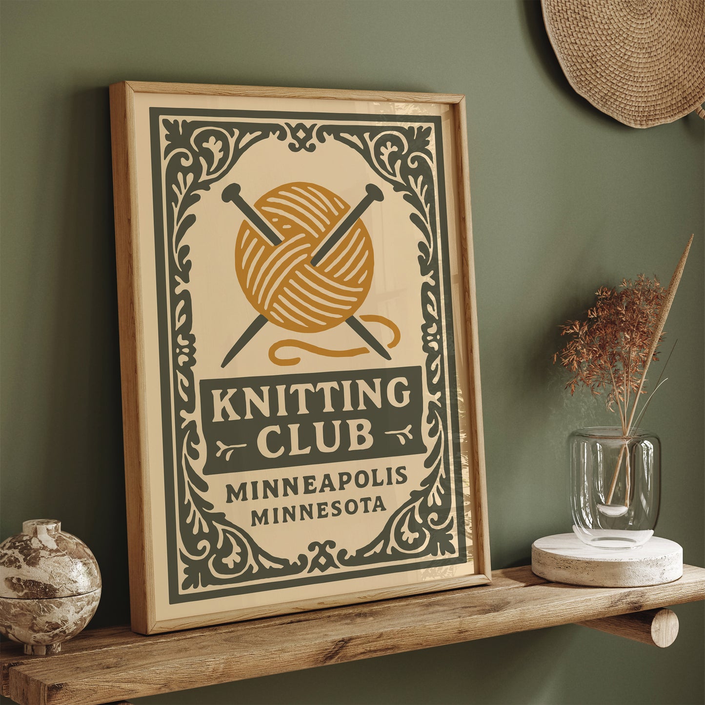 Knitting Club, Minneapolis Minnesota Print