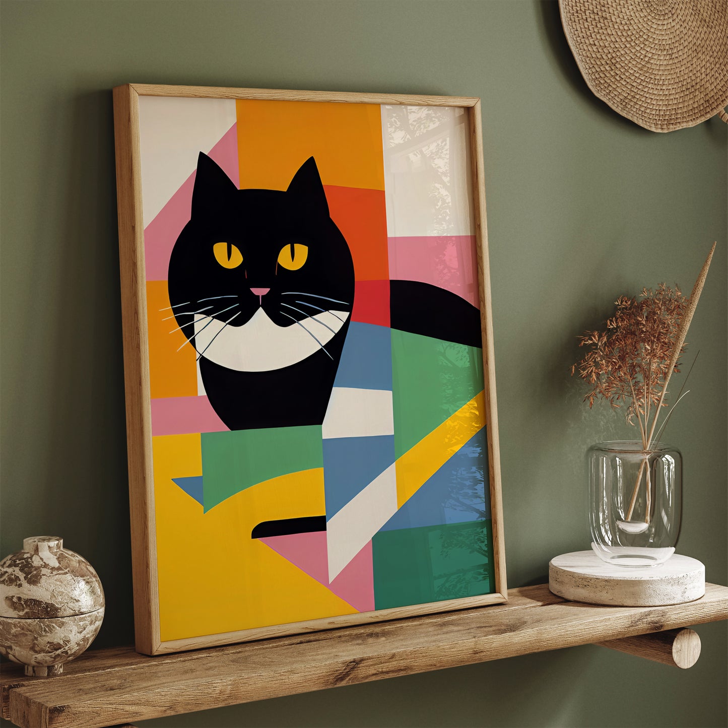 Mid-Century Modern Fatty Cat Poster