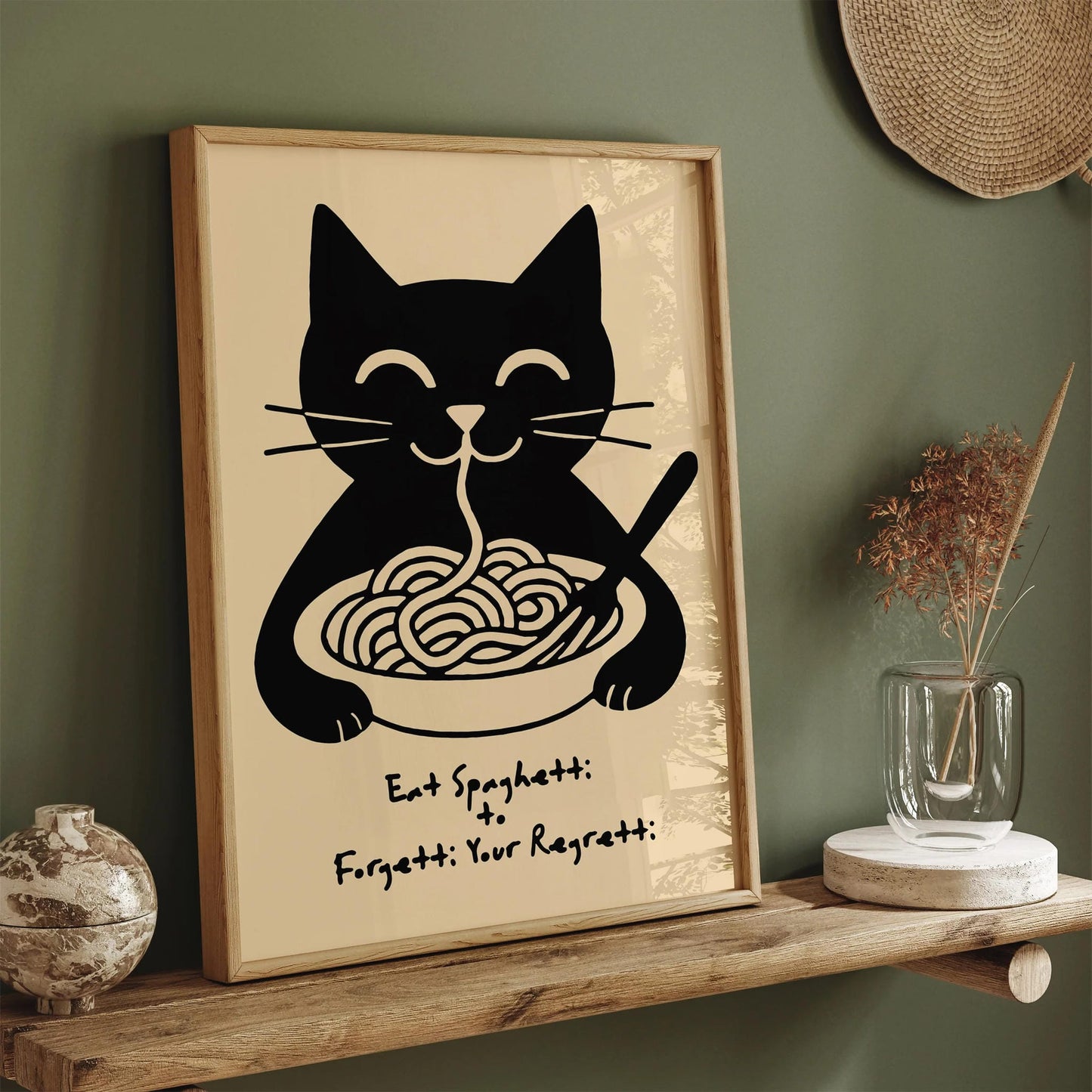 Eat Spaghetti to Forgetti Your Regretti Poster