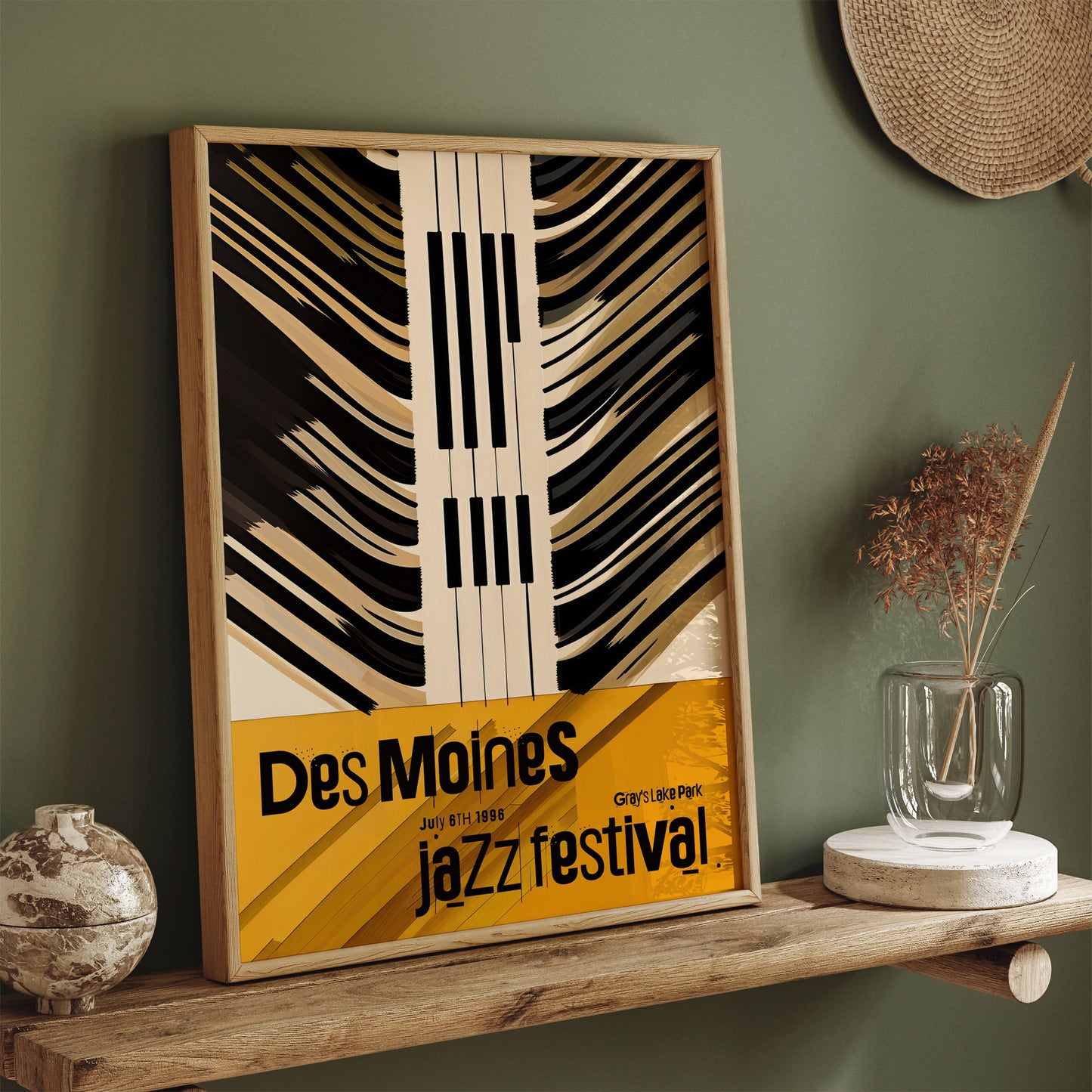 Des Moines Jazz Festival Piano Poster