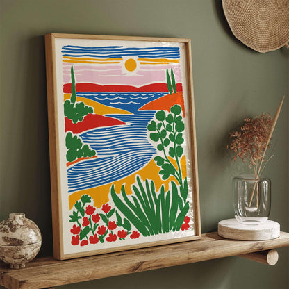 Colorful Peacefaul Landscape Poster