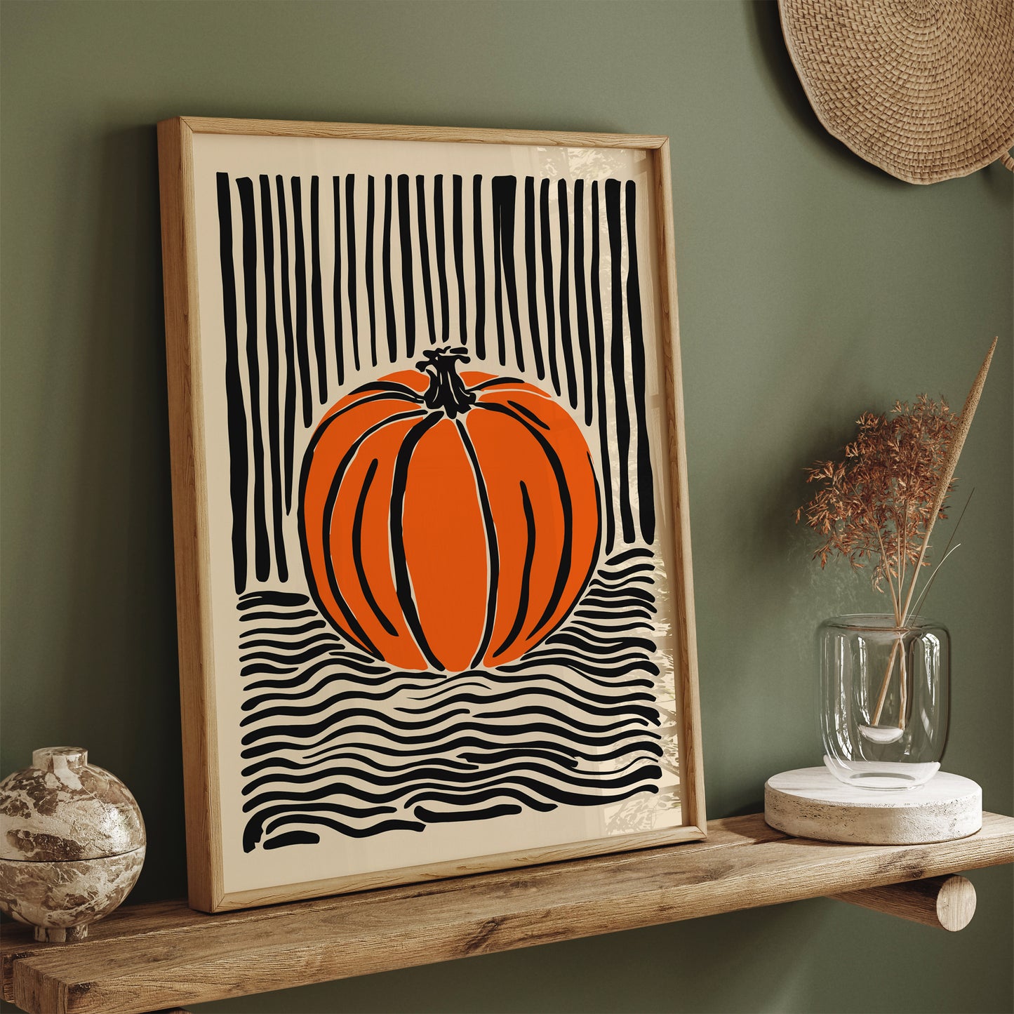 Fall Home Decor Pumpkin Art Print