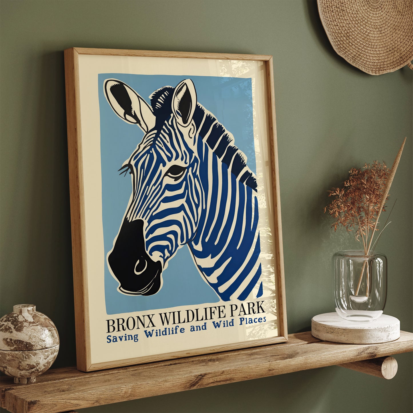 Bronx Zoo Vintage Zebra Poster