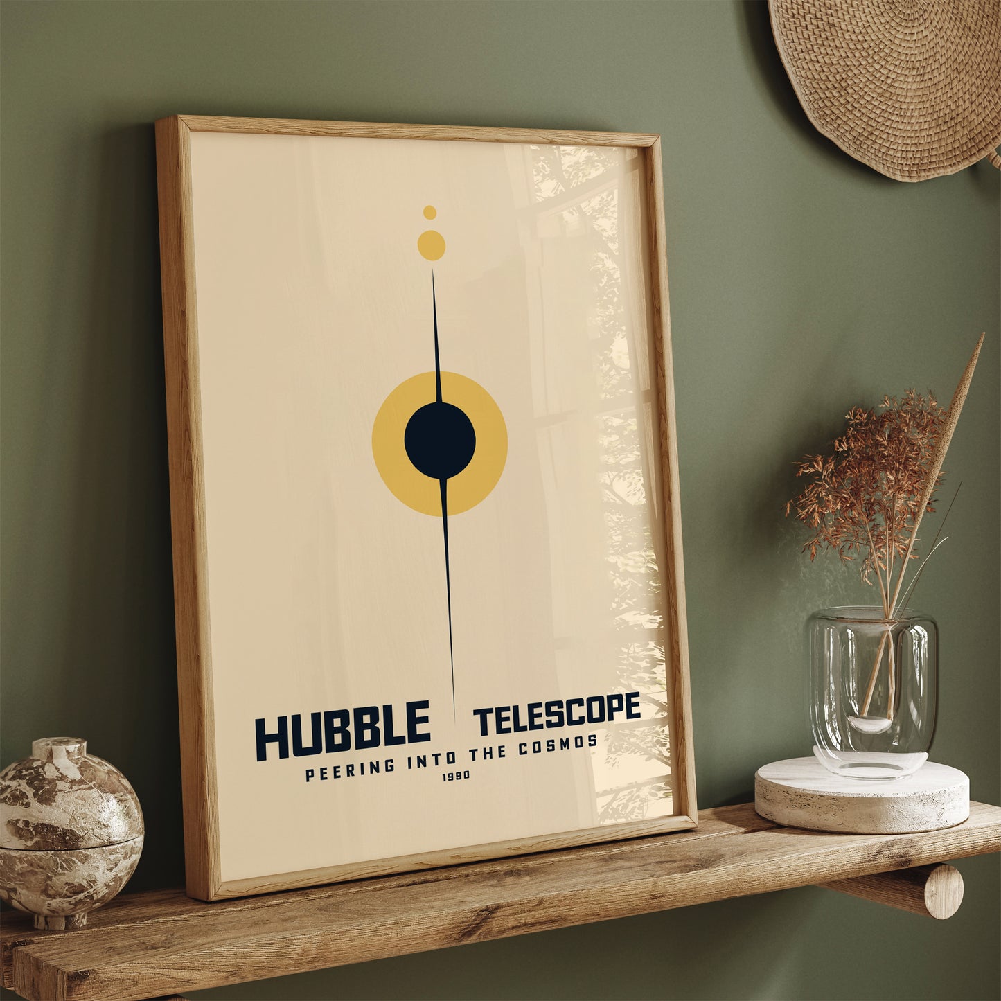 Hubble Telescope Minimalist Space Poster