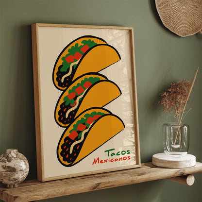 Tacos Mexicanos Food Kitchen Poster
