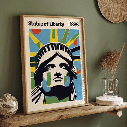 Statue of Liberty Poster Mid-Century Modern