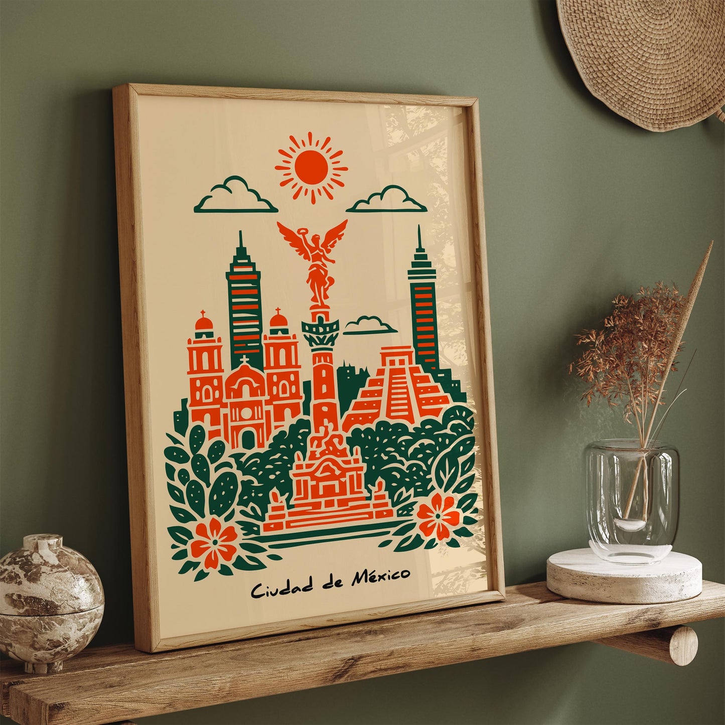 Ciudad de Mexico Travel Poster Print