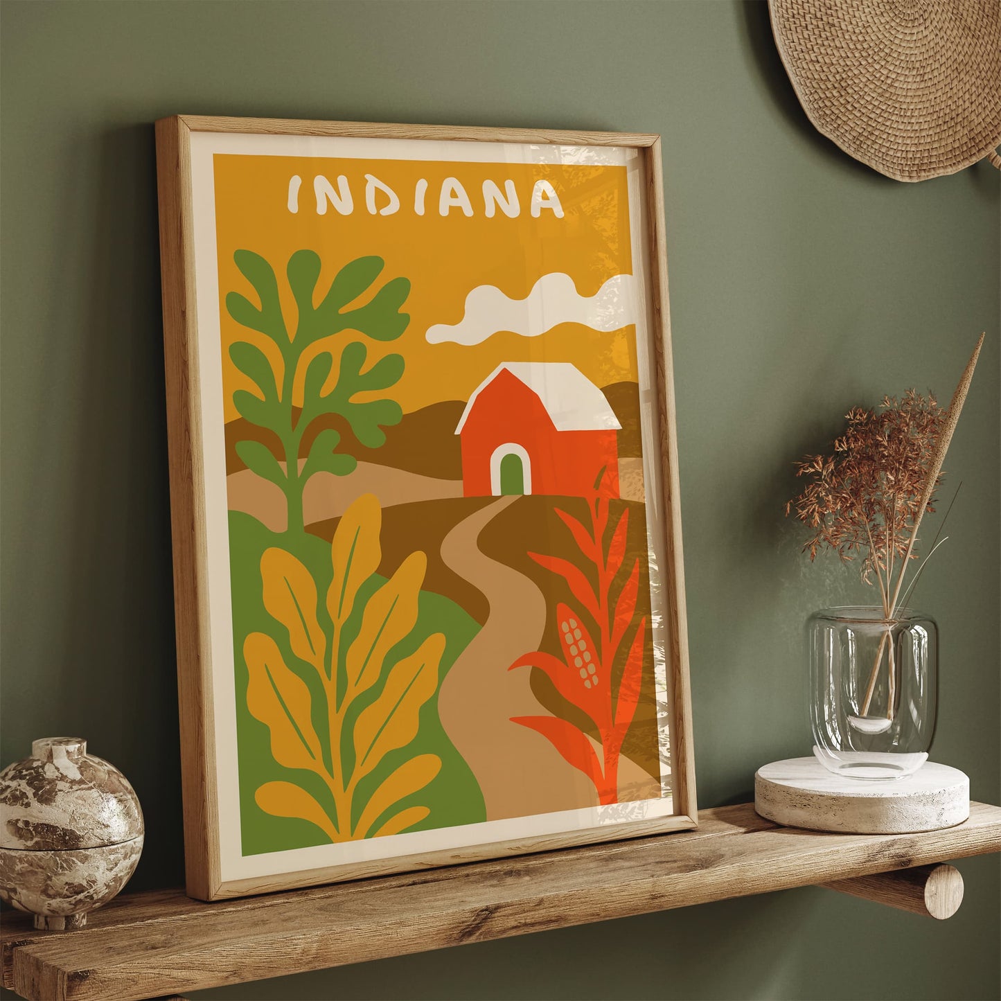 Indiana Country State Travel Poster