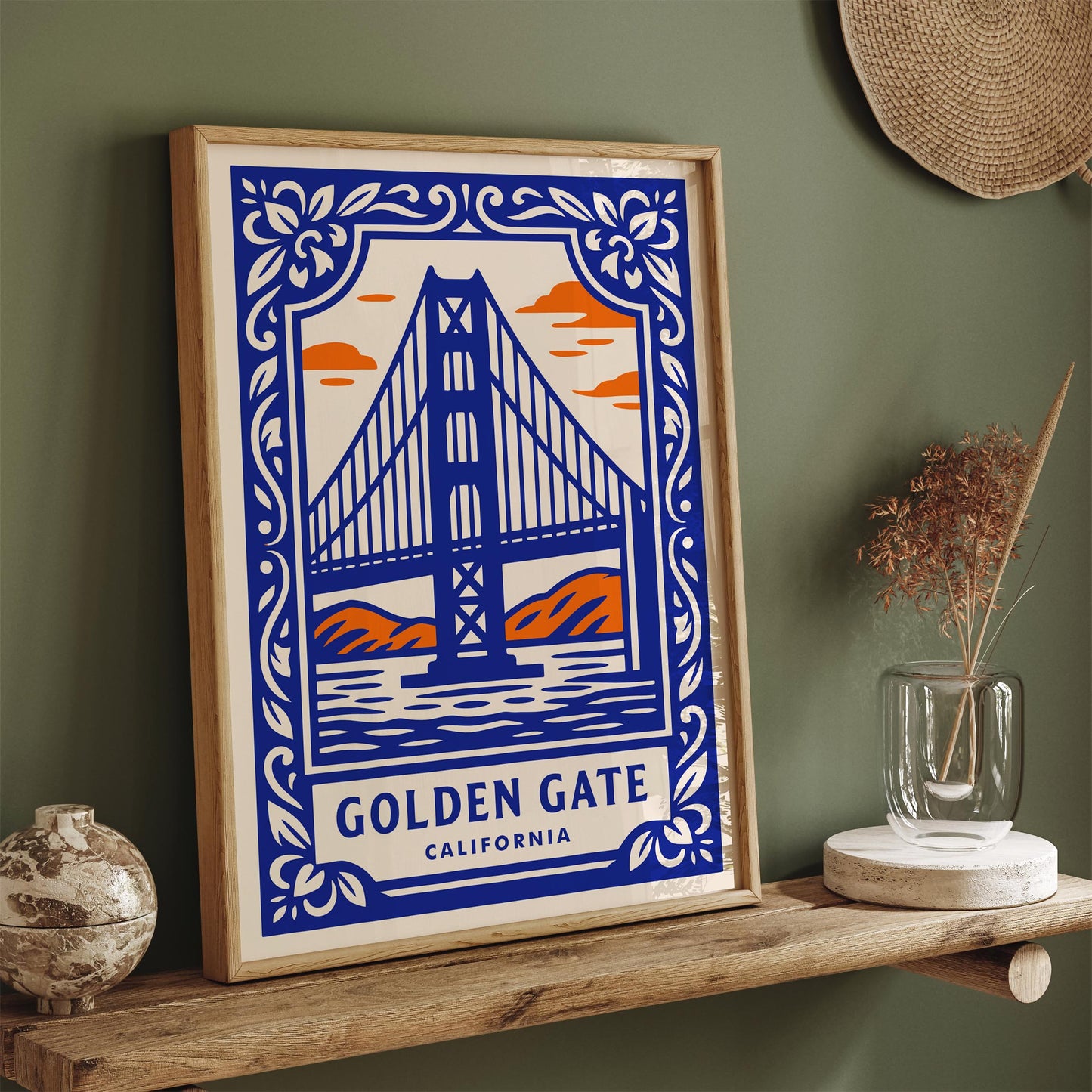 Golden Gate Calfornia Travel Poster