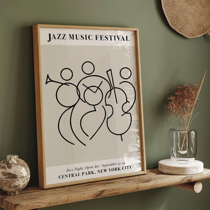 Jazz Festival Poster – Vintage Music Wall Art