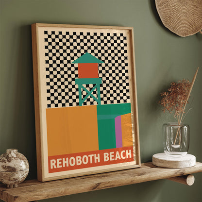 Rehoboth Beach Poster - Retro Travel Wall Art Print