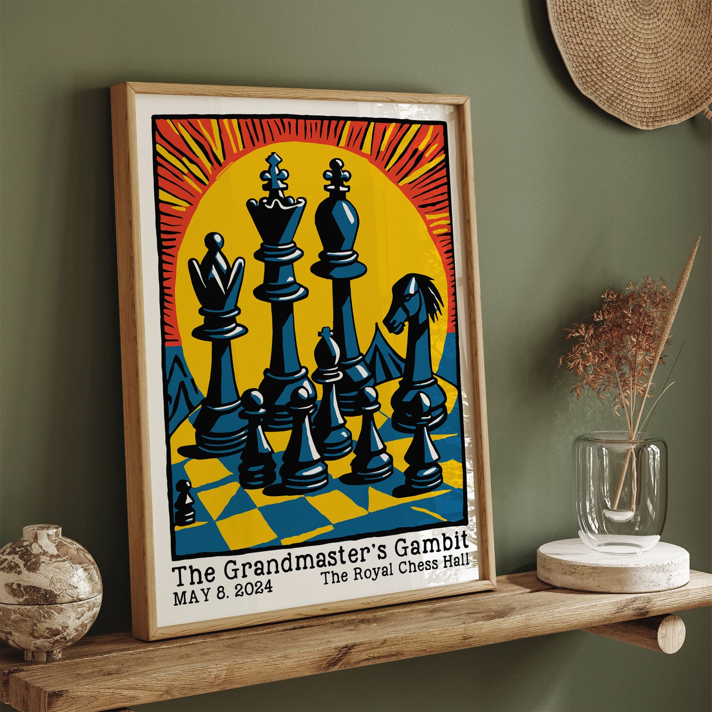 Father's Day Gift for 2024 Grandmaster Gambit Chess Print