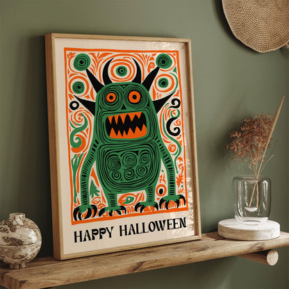 Happy Crazy Halloween 2024 Home Decor Art Print