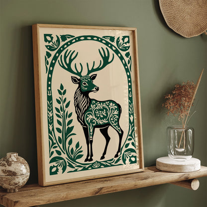 Wildlife Deer Nature Art Print